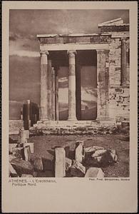 Athènes. L'Erechtheion, portique nord