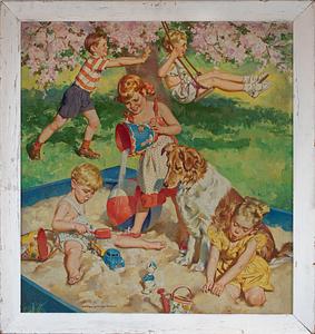 Children Playing in a Sandbox