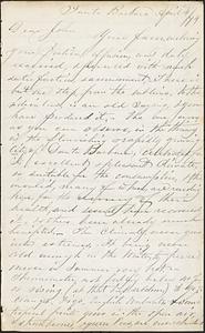 Letter from Thomas F. Cordis to John D. Long, April 4, 1874