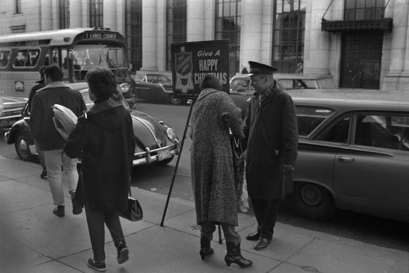 Salvation Army bell ringer, Purchase Street, New Bedford Digital