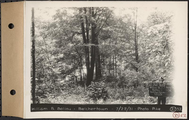 Contract No. 21, Portion of Ware-Belchertown Highway, Ware and Belchertown, land of William B. Ballou, Plan No. S-4, Belchertown, Mass., Jul. 22, 1931