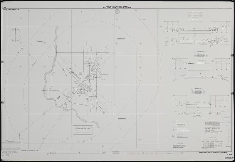 Airport obstruction chart, OC 938, Rock County Airport, Janesville, Wisconsin