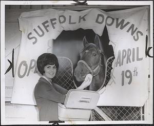 Getting ready for gala Suffolk opening is Annette Bonassoro