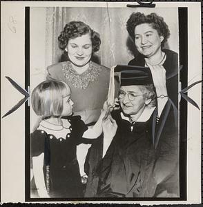 Great grandmother is graduated