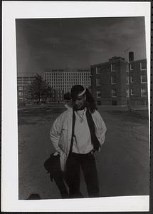 Young woman wearing a jacket and headband