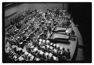 Recording "La Mer" for Victor R.C.A., Dr. K & Boston Symphony Orchestra, also recording mch.