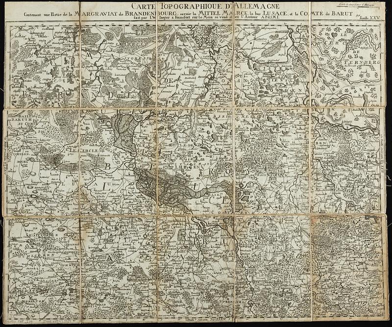Carte topographique d'Allemagne