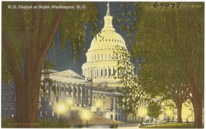 U. S. Capitol at night, Washington, D. C.