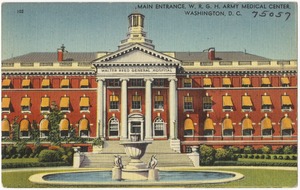 Main entrance, W. R. G. H. Army Medical Center, Washington, D. C.