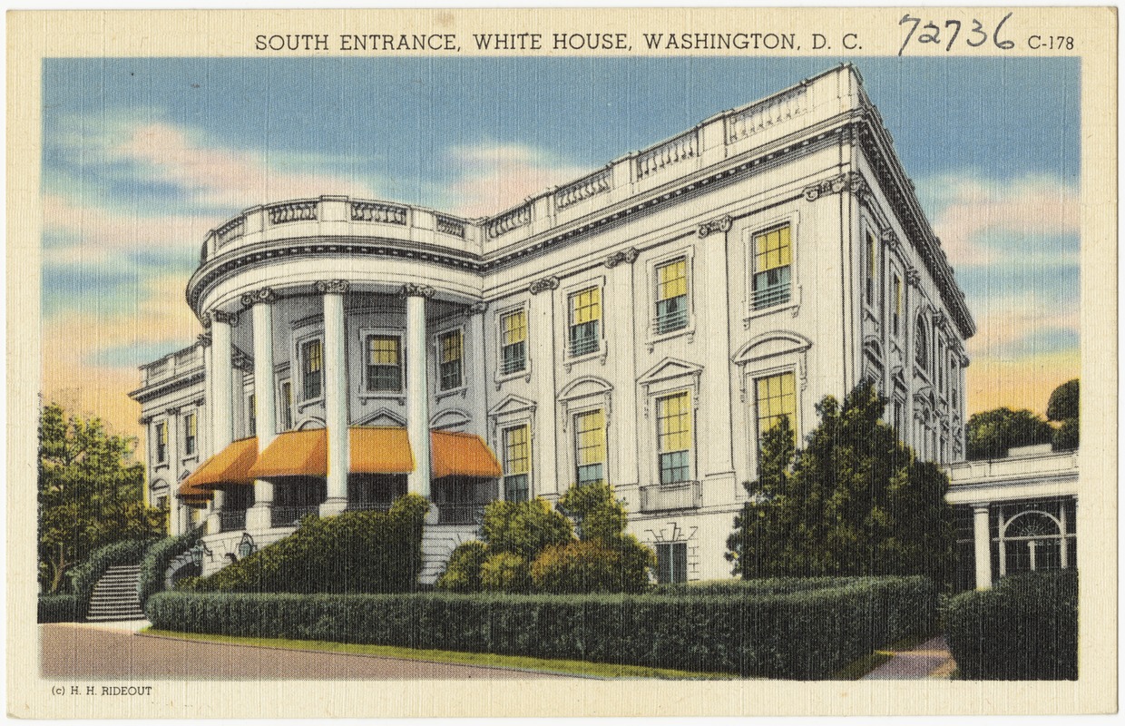 South entrance, White House, Washington, D. C.