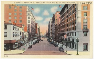 F Street, from U. S. Treasury looking east, Washington, D. C.