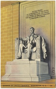 Interior of Lincoln Memorial, Washington, D. C.