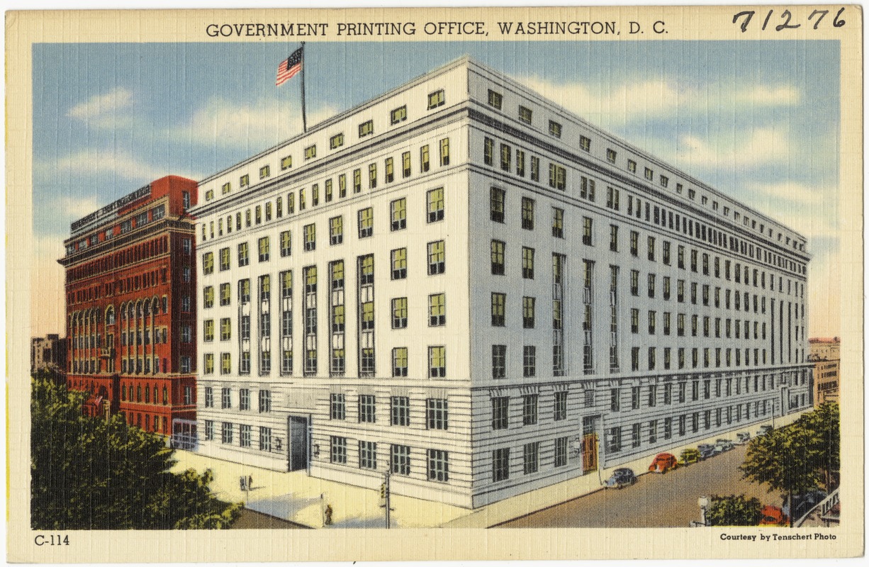 Government Printing Office, Washington, D. C. Digital Commonwealth