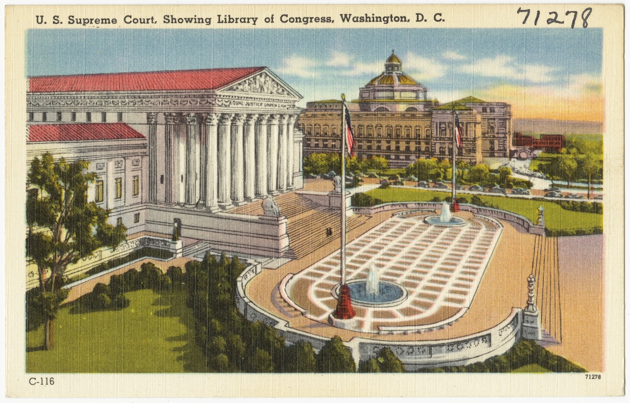 U S Supreme Court showing Library of Congress Washington D C