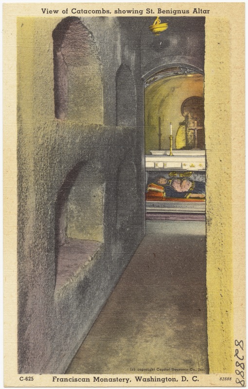 View of Catacombs, showing St. Benignus Altar, Franciscan Monastery, Washington, D. C.