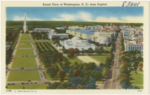 Aerial view of Washington, D. C., from capitol