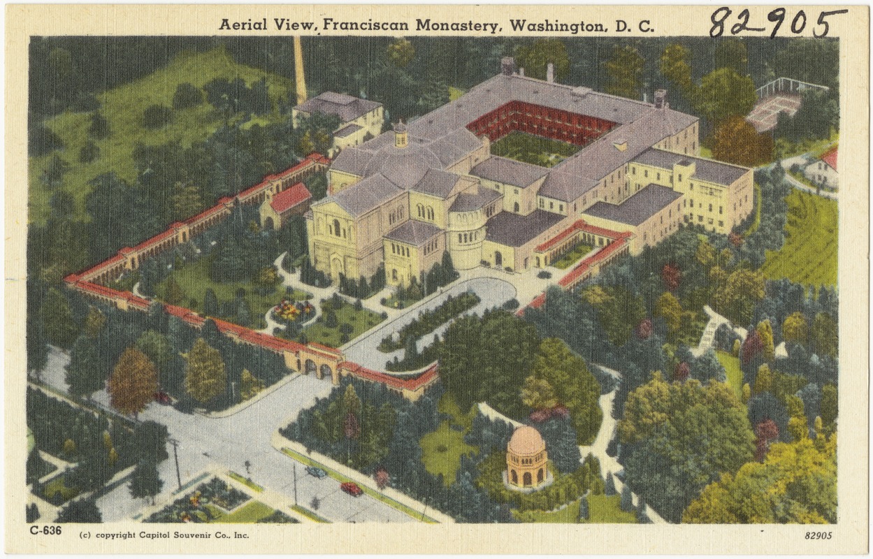 Aerial view, Franciscan Monastery, Washington, D. C.