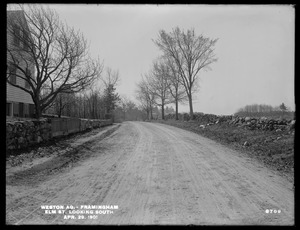Weston Aqueduct, Elm Street, looking southerly, Framingham, Mass., Apr. 29, 1901