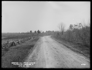 Weston Aqueduct, Potter Street, looking easterly, Framingham, Mass., Apr. 29, 1901