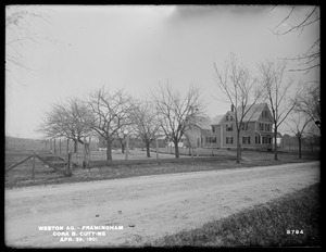 Weston Aqueduct, Cora B. Cutting's property, looking southwesterly, Framingham, Mass., Apr. 29, 1901
