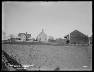 Weston Aqueduct, Cora B. Cutting's property, looking northeasterly, Framingham, Mass., May 6, 1901