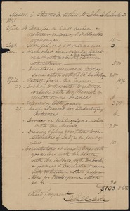 Bill for legal services to John I. Clark