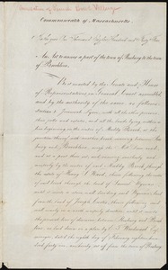 An act to annex part of the town of Roxbury to the town of Brookline