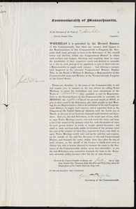 Notification of election July 18, 1842