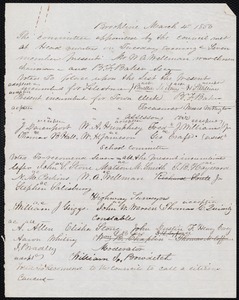Minutes of a meeting of the committee