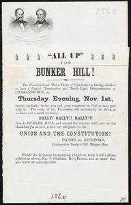 Flyer for a Union-Constitution rally
