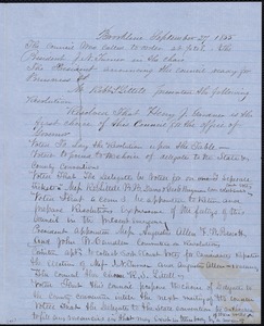 Minutes of council, 9/27/1855