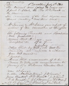 Minutes of meeting of the council, 7/3/1856