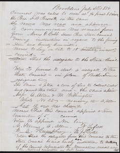 Minutes of meeting of the council, 7/31/1856