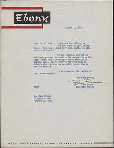 Letter from Ben Burns, Chicago, to Jack Miller, Roxbury, 1946 August 1