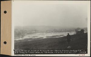 Ware River at mouth of Prince River, Barre Plains looking southwest towards Barre Plains, drainage area = 117 square miles, flow = 1450 cubic feet per second = 12.4 cubic feet per second per square mile, Barre, Mass., 4:15 PM, Apr. 17, 1933