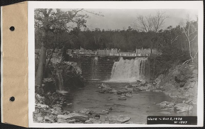 Ware River, East Street dam, looking north from East Street, Ware, Mass