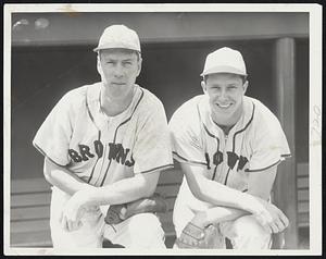 St. Louis Brownie Standouts who appear at Fenway Park today in opener of two-game series are Jack Graham (left) and Roy Sievers. Graham has walloped 24 home runs, and Sievers is a candidate for rookie of the year honors.