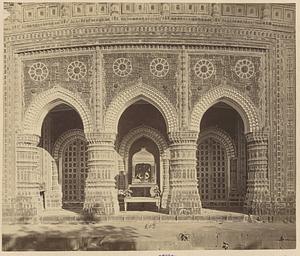 Kantaji Temple, Kantanagar, Bangladesh, with Thakur's chair on verandah