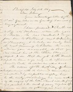 Letter from Zadoc Long to John D. Long, July 5, 1867