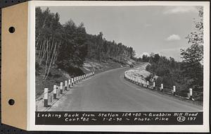 Contract No. 82, Constructing Quabbin Hill Road, Ware, looking back from Sta. 124+00, Ware, Mass., Jul. 2, 1940