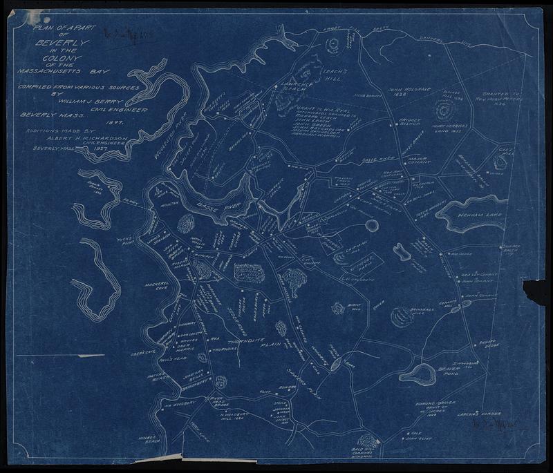 Plan of a part of Beverly in the Colony of the Massachusetts Bay