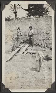 Breaking up rock, for standpipe foundation on Reeve's Hill