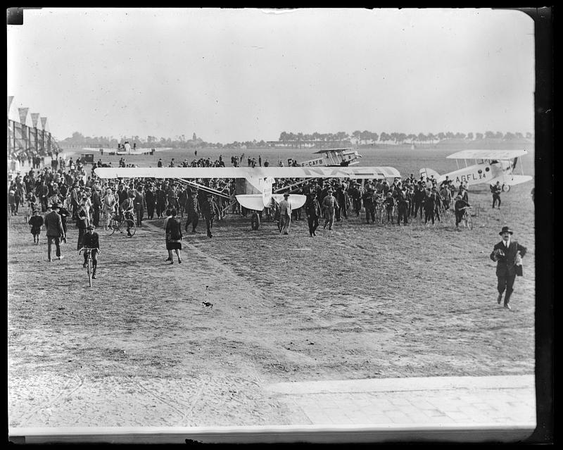 The Spirit Of St. Louis wheeled onto airfield