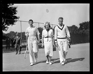 Donald Budge, Gene Mako and an unidentified woman