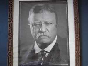 Framed portrait of Theodore Roosevelt
