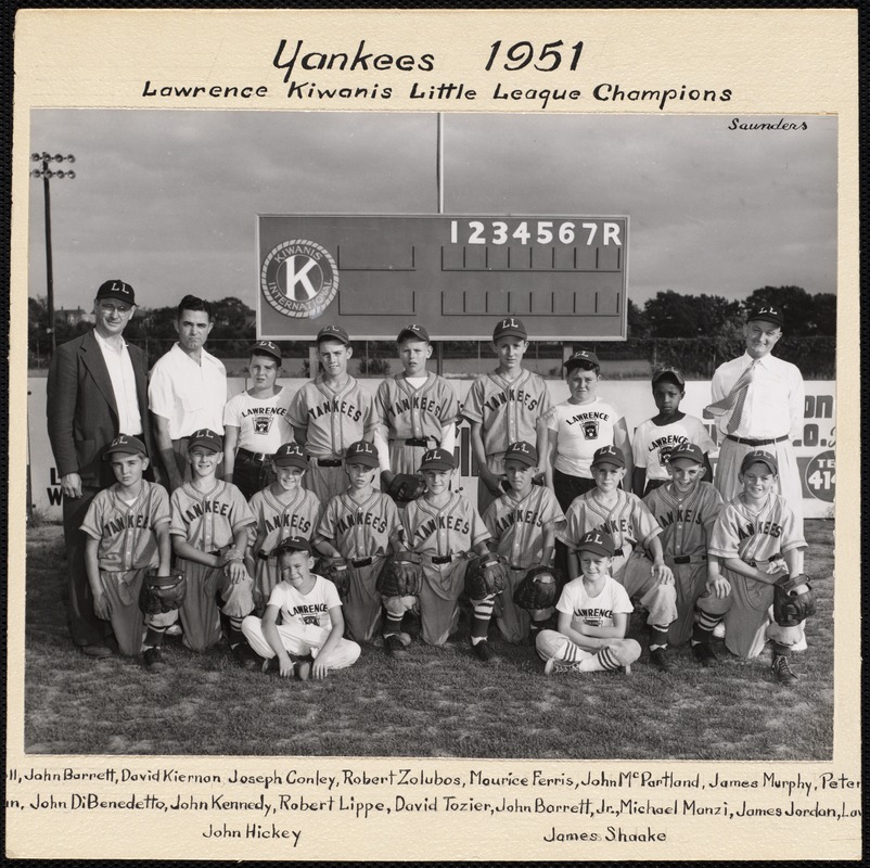 Yankees 1951, Lawrence Kiwanis Little League champions
