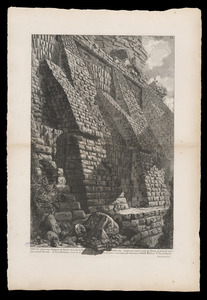 Veduta del sotterraneo fondamento del mausoleo, che fu eretto da Elio Adriano Imp.e