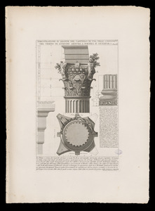 Dimostrazione in grande del capitello di vna delle colonne del Tempio di Gvinone dentro i Portici d'Ottavia