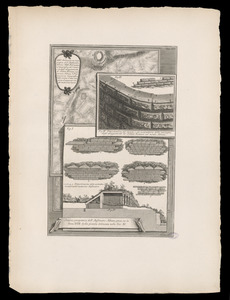 Sezione prospettica dell'Anfiteatro Albano, presa su la linea DIH della pianta delineata nella Tav. XI