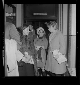 Women in line at courthouse